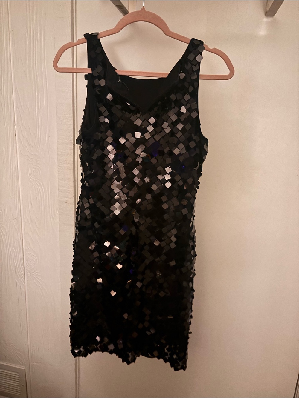 White House Black Market Black Sequin Mini Dress